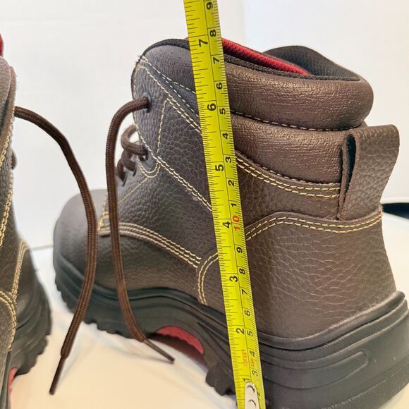 Skecher's Men's Steel Toe EH Work Boots Brown Leather Size 8 Safety - Picture 16 of 16